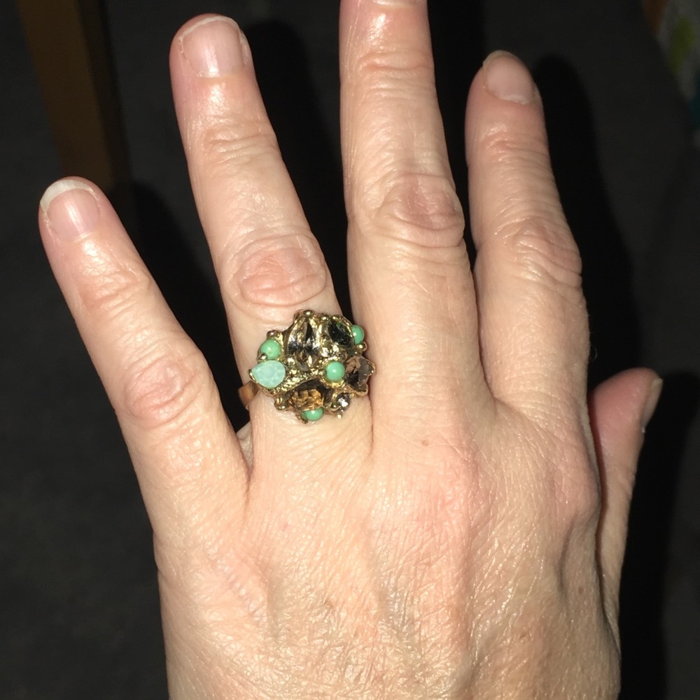 Adjustable Alexis Bittar Statement/ cocktail ring - Picture 5 of 5